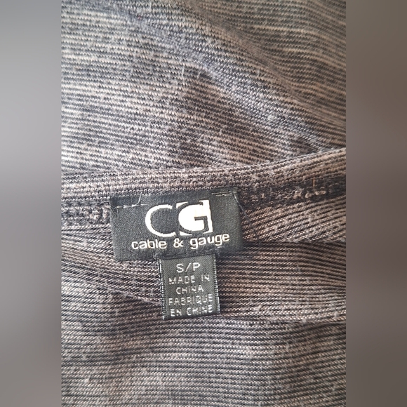 Cable & gauge grey long sleeve shirt/tunic size Small - Picture 3 of 5